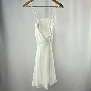 Lulus Letter of Love Backless‎ Skater Dress in White Size Medium thumbnail 8