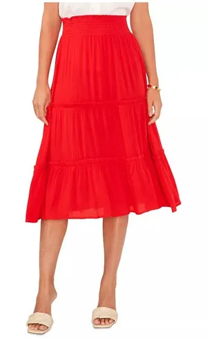 VINCE‎ CAMUTO Tiered Maxi Skirt Size Large thumbnail 1