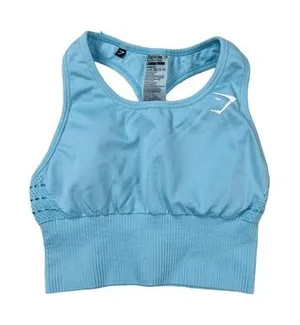 Gymshark Vital Seamless Light Blue Sports Bra Long‎ Line Size XS thumbnail 1