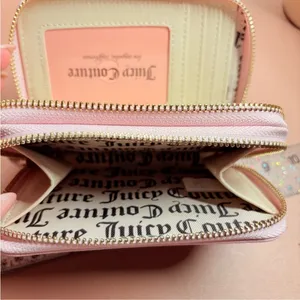 NWT Juicy Couture Juicy Kingdom Double Zip Around Wallet Pink Crown Y2K thumbnail 3
