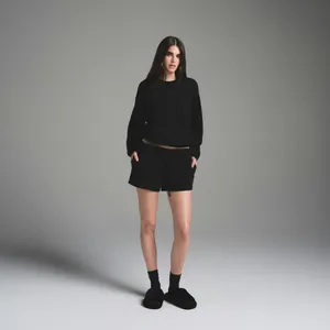 Skims Sweatshirt (Gar) Onxy crewneck pullover Onxy nwt size S thumbnail 2