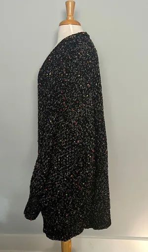 Haptics Black Colorful Pom Pom Cardigan Sweater thumbnail 5