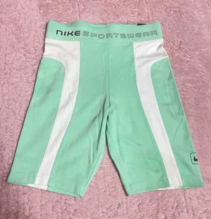 Nike Sportswear Street Bike Shorts‎ Tight Fit Small Green/White NWT Bin12 thumbnail 1