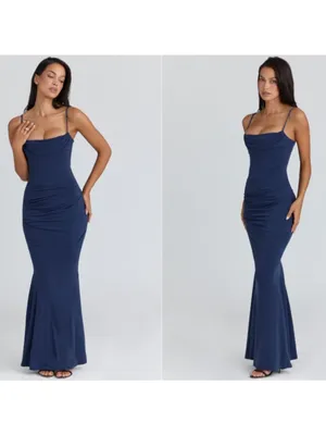 House‎ of CB 'Milena' Navy Corset Maxi Dress size XL NWOT thumbnail 2