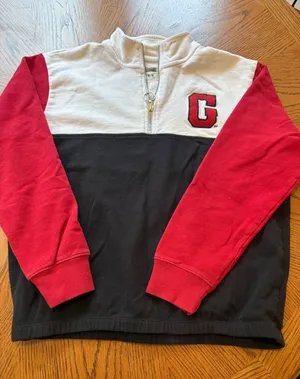 Tailgate Women's Colorblock‎ Quarter Zip UGA Sweatshirt Pullover Medium thumbnail 1