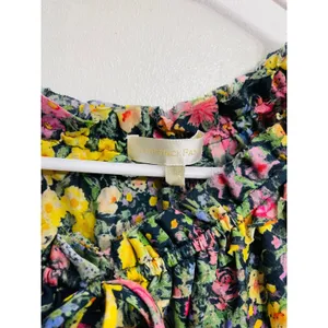 LoveShackFancy Popover Dress Night Sky Glow Floral Ruffle Mini Dress S‎ Fairy thumbnail 4