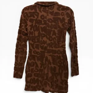 Jaded London Toweling Romper Brown Playsuit Size 4 Long‎ Sleeve Textured Burnout thumbnail 4