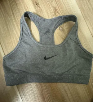 Gray Nike sports bra thumbnail 1