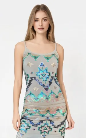 Filly Flair Sequin Sleeveless Dress thumbnail 1