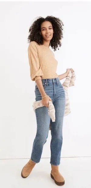 Madewell The Perfect Vintage Jean Belbury Wash High Waist Tapered Mom Jeans Size thumbnail 1