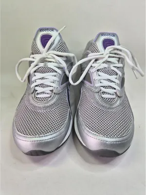 Reebok Easy Tone Rocker Sole Toning Sneakers Gray & Purple 8.5 thumbnail 4