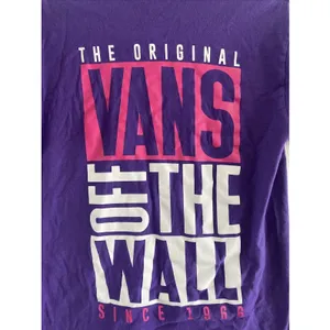 Vans Off The Wall Graphic T-Shirt Womens Size S Purple Skater Cotton Tee thumbnail 3