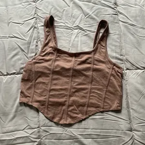 Derek Heart 🍂Tan bustier tank crop top🍂 thumbnail 1