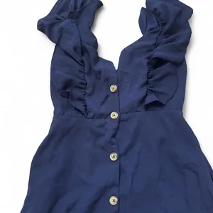 Story on button ruffles long dress Blue Size M thumbnail 3