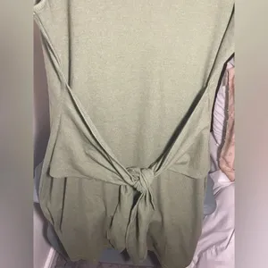 Aerie Green Knot Front Midi Dress Size XL​​ thumbnail 3