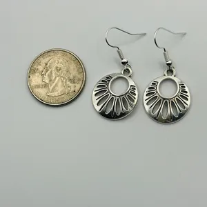 Silver sun ray Earrings thumbnail 4