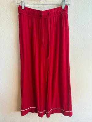 Vineyard Vines Red Long-Sleeve Pajama Set with White Piping XXS thumbnail 2