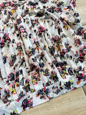 Womens Kimchi Blue White Floral Sheer Blouse - S thumbnail 3