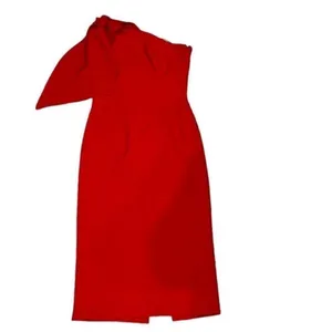 Dress The Population Red One Shoulder Midi Dress(Size Small) thumbnail 4