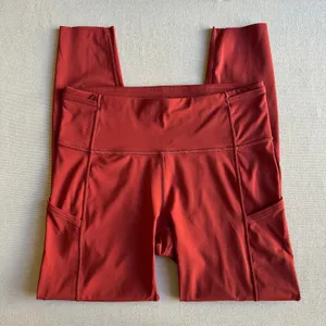 Lululemon Red Wunder Train High-Rise Leggings with Pockets 25" thumbnail 4