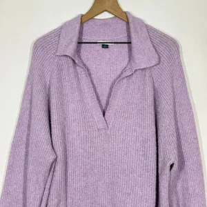 American Eagle Collared Sweater Womens Size Large Purple Knitted Pullover Preppy thumbnail 3