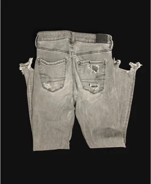 american eagle high waisted grey distressed jegging jeans thumbnail 3