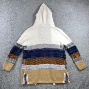 Fate Cardigan Sweater Women Medium Hooded Open Front Fuzzy Cozy Lagenlook‎ thumbnail 2