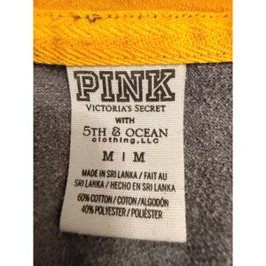 PINK Victoria's Secret Iowa Hawkeyes Quarter Zip Pullover Gray Yellow Medium thumbnail 5