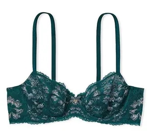 NWOT Victoria Secret Green Lace Bra 34C thumbnail 1