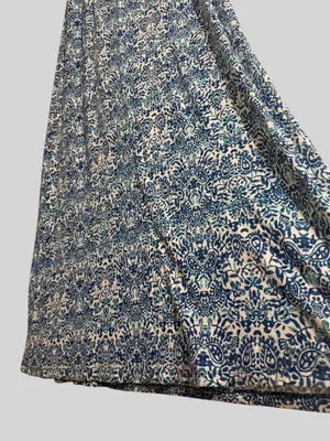 Cynthia Rowley Blue and White Printed Maxi Skirt thumbnail 3