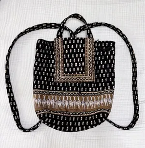 Women's Vera Bradley Black & Brown Zebra Print Quilted Backpack One Size thumbnail 1