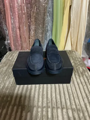 Good Man Shoes Good Man Brand Lexington Loafers In Navy Suede thumbnail 3