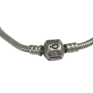 Pandora Barrel Clasp Bracelet Charm Bead Sterling Silver 7” thumbnail 3