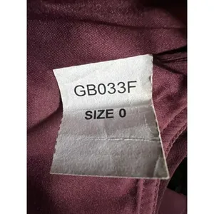 Amsale Sz 0 Cerisa Ruby Bridesmaid Gown Full Chiffon Skirt‎ Ruched Bodice GB033F thumbnail 8