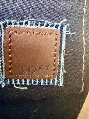 Roxy Baseball Cap Black Speckled Straw Weave Back Leather Patch Adjustable Hat thumbnail 8