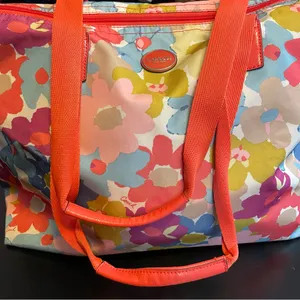 Coach Getaway Floral Weekender Packable Overnight Nylon Tote Shoulder Bag Set thumbnail 8