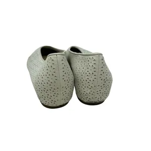 Eileen Fisher White Lasercut Leather Ballet Flats Size‎ US 8.5 thumbnail 5
