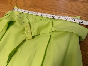 High waist pleated midi skirt with belt size M thumbnail 8