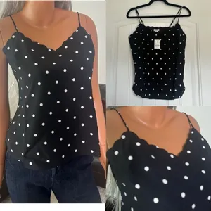 NWT J. Crew Women’s Size 6‎ Polka Dot Cami Top Romantic Feminine French Classic thumbnail 2