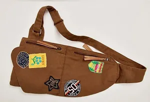Free People Safari Canvas Crossbody Bag Sea Grass‎ Olive Patchwork NWT thumbnail 1