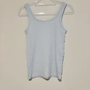 Aerie ribbed tank top pastel‎ light blue size medium thumbnail 2