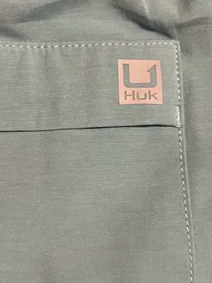 Womens S Huk Waypoint Performance Fishing Shorts- Green/blue thumbnail 6