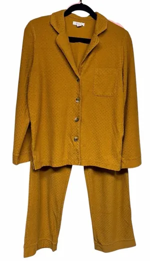 Madewell‎ Knit Bedtime Long-Sleeve Pajama Set Clipdot Women's Size Medium thumbnail 1