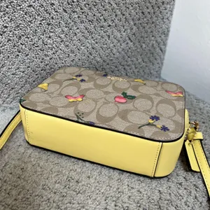 Coach Mini Camera Bag In Signature Canvas With Dreamy Veggie Print butterfly C8752 thumbnail 7