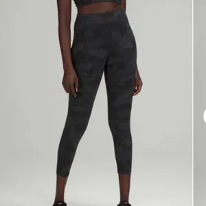 Lululemon Gray Camouflage Power Through High Rise Leggings 4 thumbnail 5