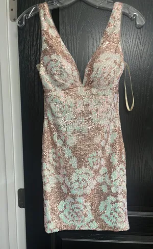 Johnathan Kayne Rose Gold Short Dress thumbnail 3