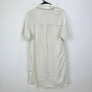 J.Crew Tall Utility Shirtdress Linen Natural Beige Relaxed Pockets Small NWT thumbnail 11