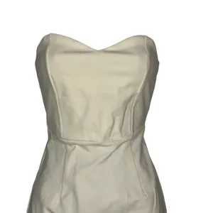 4SI3NNA Midi Dress‎ Womens S Cream Choker Neck Strapless Sweetheart Bodycon Slit thumbnail 9