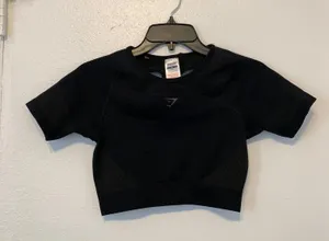 Gymshark Ultra Seamless Crop Top Black M thumbnail 3