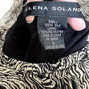Elena Solano‎ Women Size Small S Silk Ruffle Sleeveless Halter Top Blouse Shirt thumbnail 3